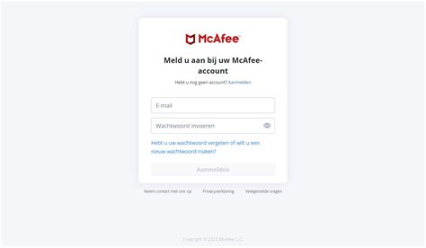 mijn mcafee inloggen